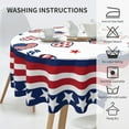 thumbnail image 2 of 4th of July Tablecloth Round Table Cloth 60 Inch American Flag Washable Table Cover for Home Party Picnic, 2 of 7