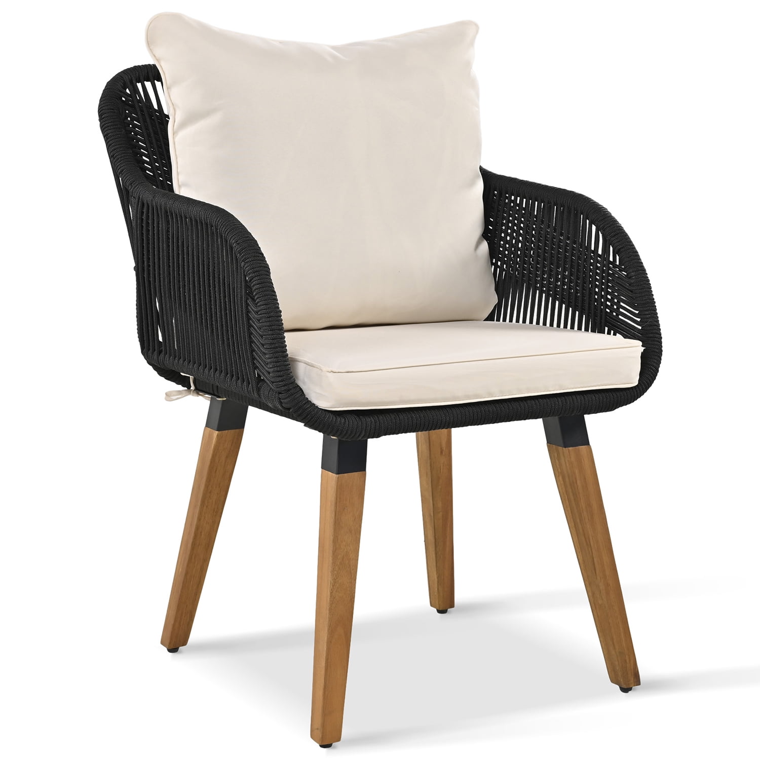 Aimee Lii All Weathe 5 Piece Outdoor Patio Wicker Furniture Set, Rattan Chair and Ottoman Conversation Set with Coffee Table, Beige Cushions Aimee Lii All Weathe 5 Piece Outdoor Patio Wicker Furniture Set, Rattan Chair and Ottoman Conversation Set with Coffee Table, Beige Cushions