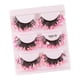 thumbnail image 5 of 3 pares de pestañas postizas luminosas, pestañas decorativas y divertidas, color brillante y dramático Rosa, 5 of 9