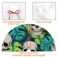 thumbnail image 6 of Kll 30" Christmas Tree Skirt Skull And Palm Leaves Xmas Tree Skirts Mat For New Year Xmas Holiday Party Indoor Outdoor Home Decoration, 6 of 9