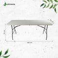 thumbnail image 2 of Mesa Plegable 1.80 m para Jardín, Jardimanía, Blanco blanco Jardimanía JM-Z180-6, 2 of 9