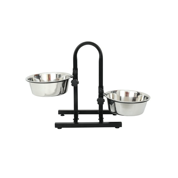 Iconic Pet Stainless Steel Adjustable Pet Double Diner 12 cup