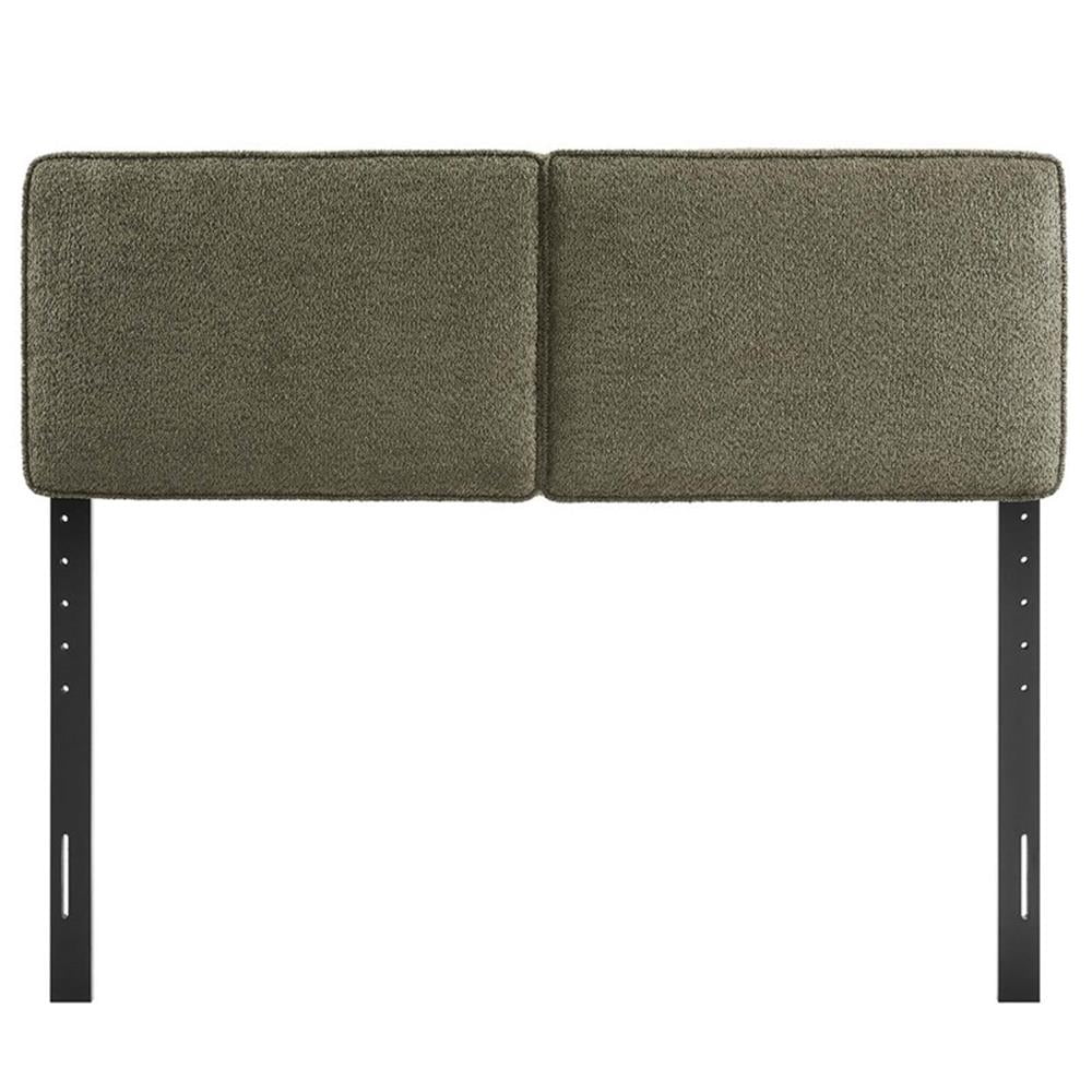 Pemberley Row Boucle Fabric Sage Queen Headboard Pillow Style 61.6" Unassembled