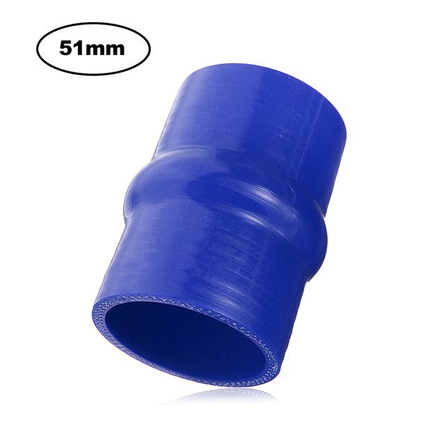 Silicone Rubber Hump Hose Joiner Tube Turbo Coupler Pipe Blue Heat