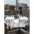 thumbnail image 2 of Outdoor Tablecloth with Umbrella Hole for Patio/Picnic/Party/Camping, Laundry Waterproof Table Cloth Round Cover Washable, Black Words Funny Wash Dry Fold Minimalist (Dia 54"), 2 of 8