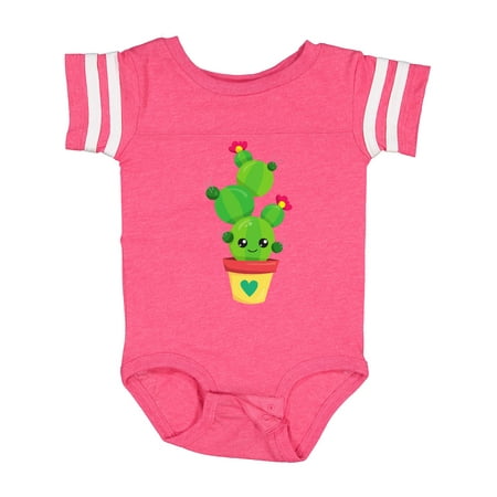 

Inktastic Cute Cactus Green Cactus Kawaii Cactus Flowers Gift Baby Girl Bodysuit