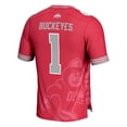 thumbnail image 3 of Men's GameDay Greats #1 Scarlet Ohio State Buckeyes Icon Print Football Fashion Jersey, 3 of 4