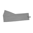 thumbnail image 1 of Golf Towel Microfiber Weave Pattern for Golf Bag with Clip Super Absorbent Gray, 1 of 8