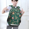 thumbnail image 6 of FORMRS Unisex School Backpack 17" Student Travel Bag with Laptop Compartment, Green Christmas Gingerbread, 6 of 7