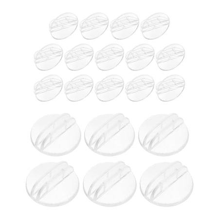 OUNONA 48Pcs Clear Plastic Card Holders for Board Game Accessories with Stable Round Design