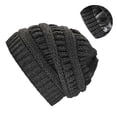 thumbnail image 4 of Most Popular Custom Brand Winter Thick Warm Wool Hair Cuffed Chunky Knitting Hat Women, 4 of 4