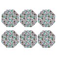 thumbnail image 2 of Pofeuu American Musical Print Leather Coasters Set of 6, Round Cups Mugs Mat Pad for Home Kitchen Heat Resistant Drink Coasters,Octagon, 2 of 7
