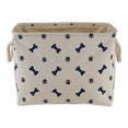 thumbnail image 3 of Contemporary Home Living 16" Blue and White Decorative Rectangular Medium Lattice Paw and Bone Pet, 3 of 3