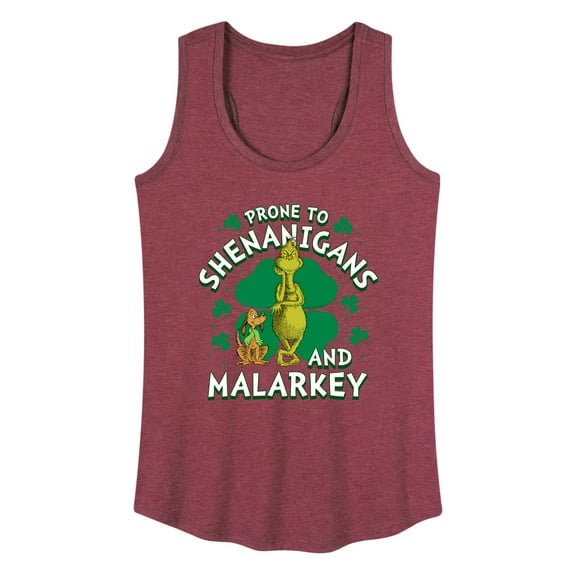 The Grinch - Prone To Shenanigans Malarkey - Women's Racerback Tank Top