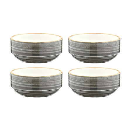 Space dia.2.25" h:1" 1 oz. Round Grey Porcelain Ramekin (Set of 4)