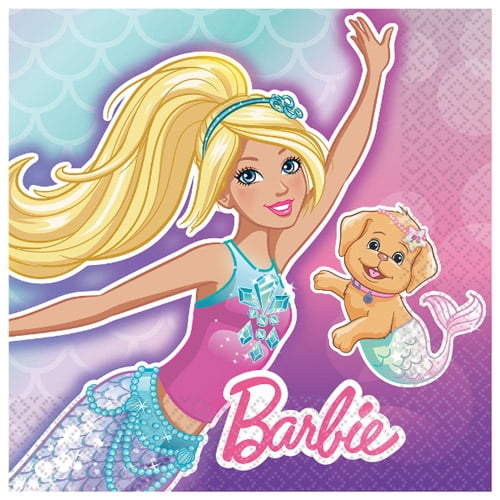 Download Barbie Dreamtopia Mermaid Small Napkins 16ct Walmart Com Walmart Com
