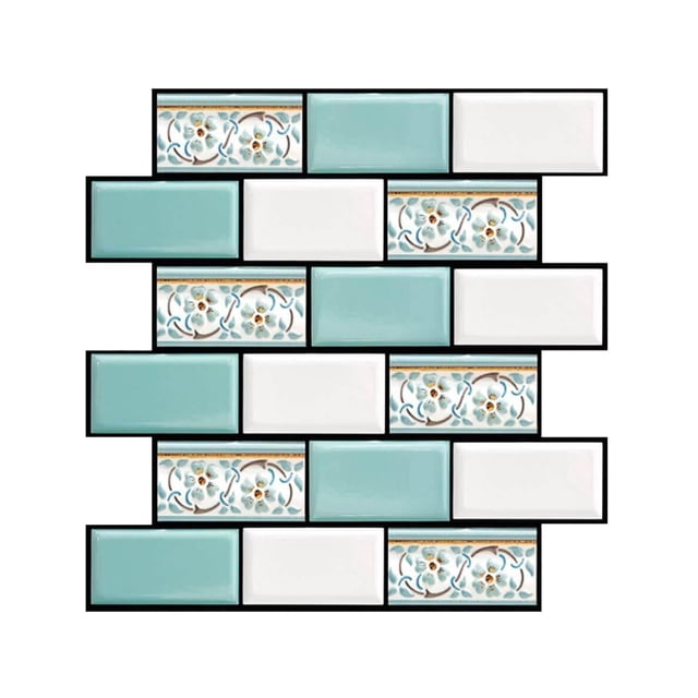 Peel and Stick Backsplash Self Adhesive Marble Subway Tile Sticker 4 Sheet 12"x12" Backsplash Tile for Kitchen Peel and Stick Peel and Stick Tile for Bathroom Laundry Room Cabinet Shower