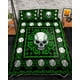 thumbnail image 3 of Exclusivo juego de edredón y ropa de cama con calaveras de béisbol impresas en 3D, 3 of 6