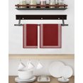 thumbnail image 3 of Red Geometric Hand Towels Set, Waffle Weave Kitchen Towels 3 Pieces, Country Farm Traditional Chinese Tile Microfiber Hair Face Bath Tea Towel Absorbent Quick Drying Cleaning Dish Cloths, 15.7"x23.6", 3 of 7