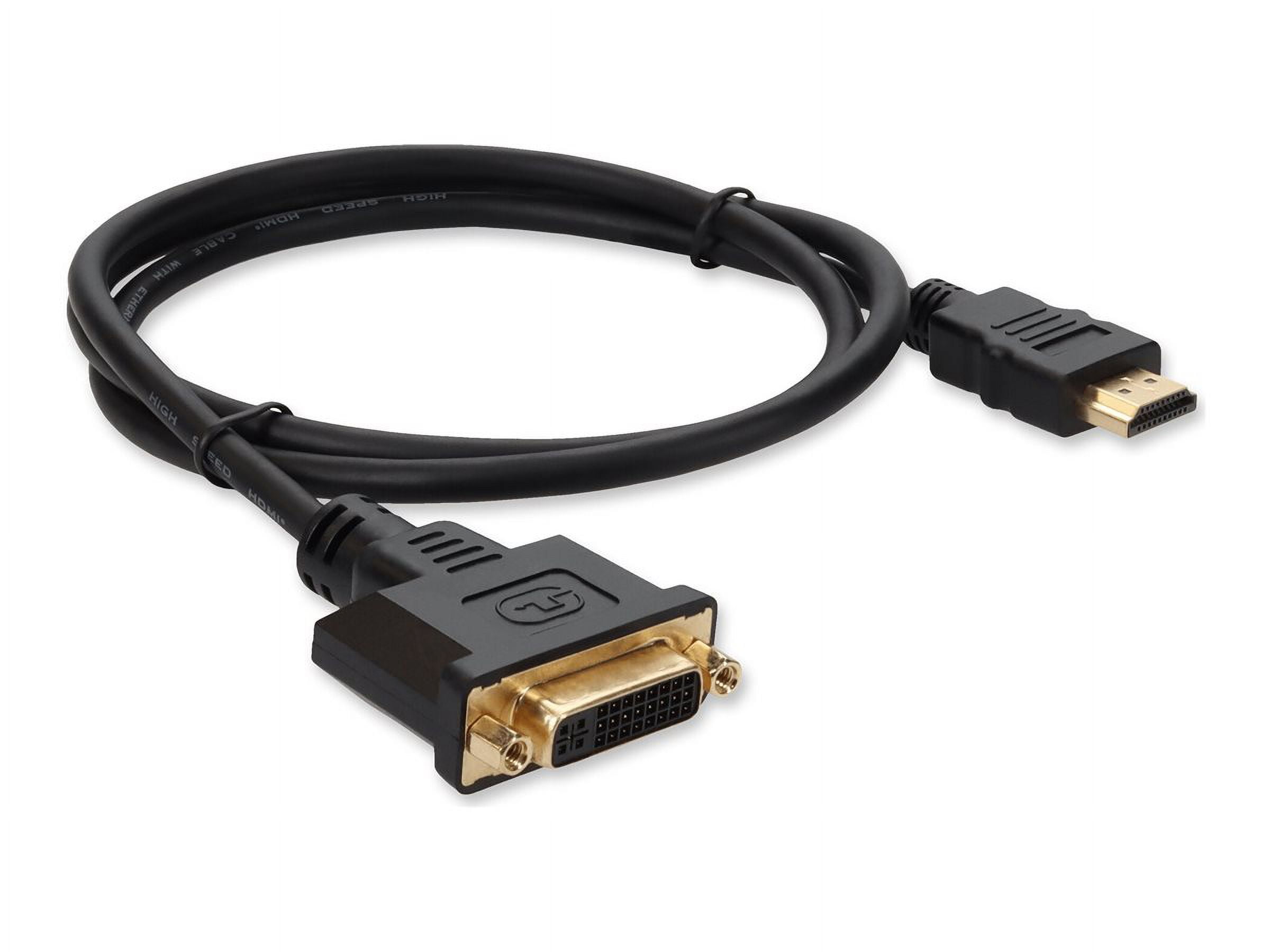8in HDMI 1.3 Male to DVI-D Dual Link (24+1 pin) Female Black Cable For Resolution Up to 2560x1600 (WQXGA) - 100% compatible and guaranteed to work