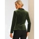 thumbnail image 4 of Abrigo De Oficina Para Mujer Chaqueta De Terciopelo Con Botones Y Cuello Chal Sólido Verde Oliva XL, 4 of 6