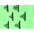 thumbnail image 1 of Ahgly Company Indoor Rectangle Solid Emerald Green Modern Area Rugs, 7' x 9', 1 of 4