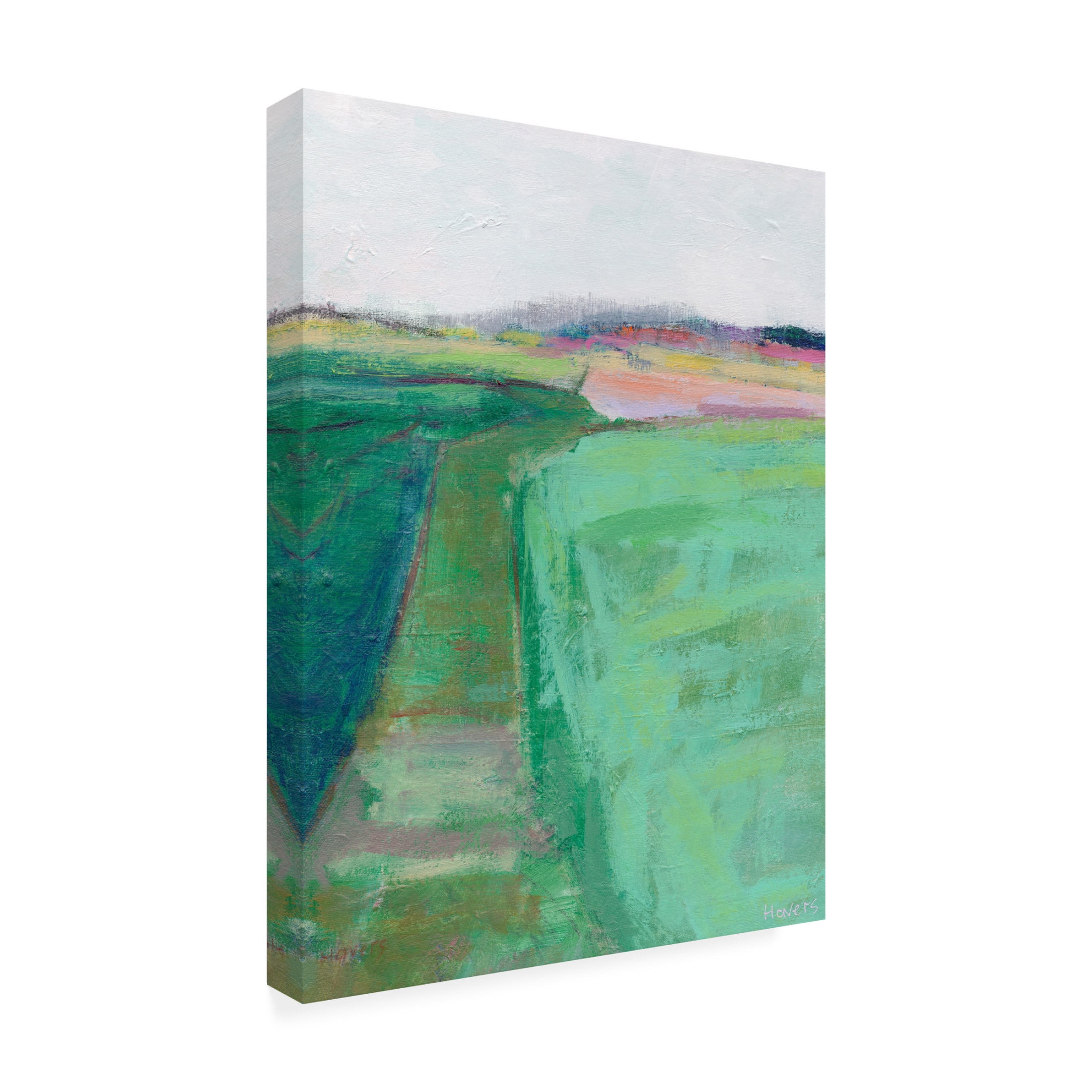 Canvas Wall Art - Chrissie Havers 'Pale Green Field' Wall Art for Living Room, Bedroom, or Office Décor by Trademark Fine Art - 14 x 19 Inches