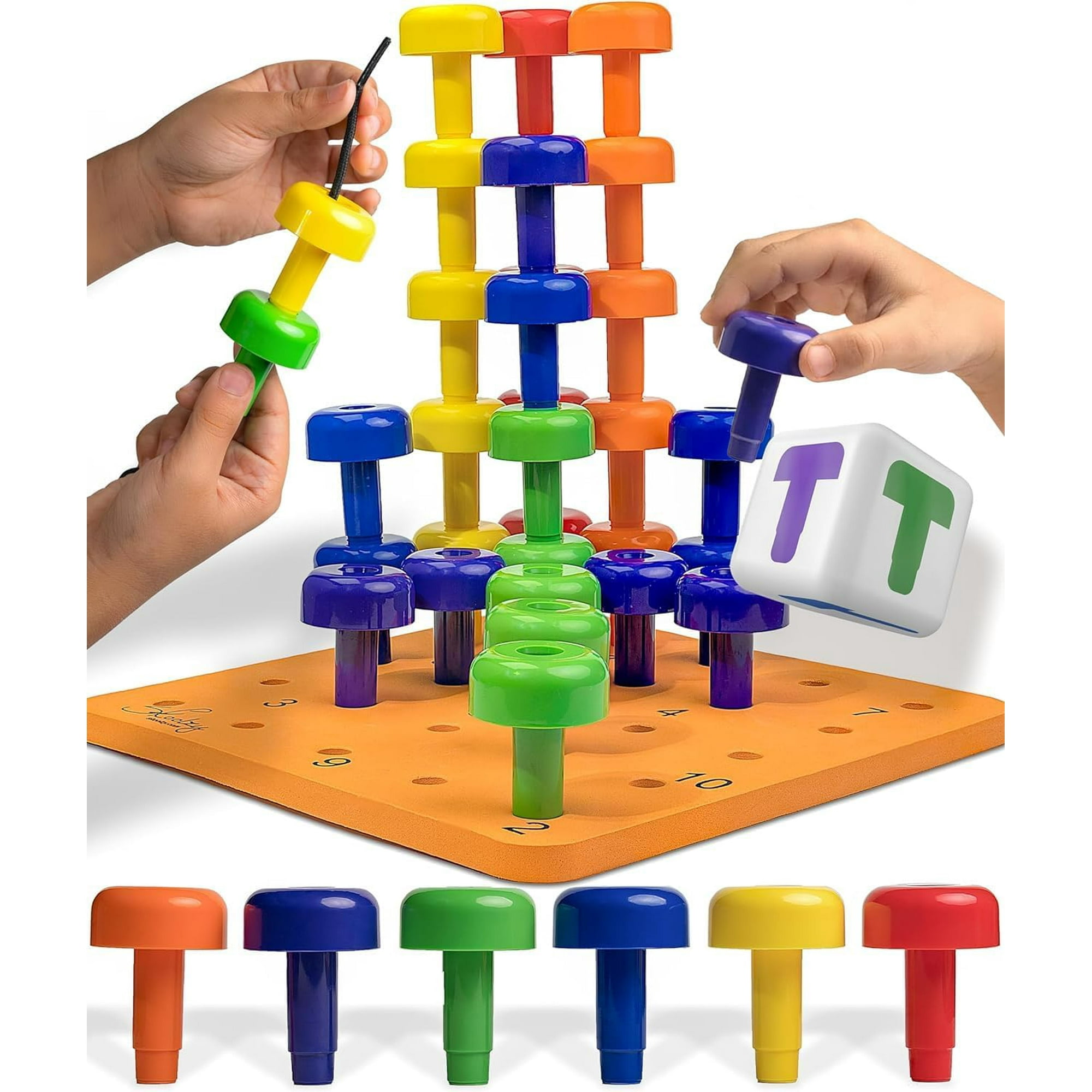 知育玩具 Score Tray Skoolzy Montessori Peg Board Set - 33 Pc Occupational