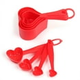 thumbnail image 2 of HaoXun 8 Pcs Heart Shaped Measuring Spoons - Plastic Multicolor Kitchen Tool Set for Baking and Cooking, 2 of 8