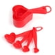 thumbnail image 2 of Cucharas medidoras en forma de corazón Juego de 8 piezas | Juego de herramientas de cocina de plástico multicolor | Medición precisa de cocina y repostería | Lavavajillas fáciles de limpiar |, 2 of 8