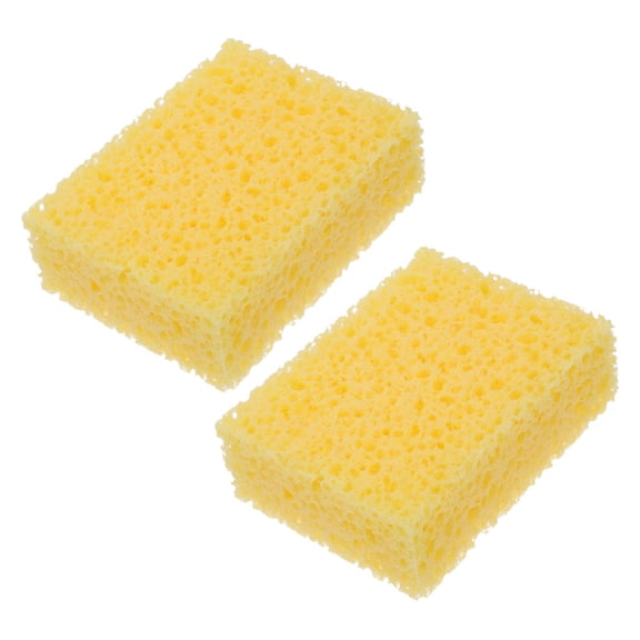 Homoyoyo Yellow Craft Sponges 2-Pack for Pottery, Clay Sculpting, Arts & Crafts Projects, and Versatile Art Tools