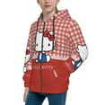 thumbnail image 2 of Hello Kitty Hoodie 3D Print Pullover Hooded Long Sleeve Sweatshirts Tops Blouse with Pocket for Boys Girls X-Large, 2 of 6