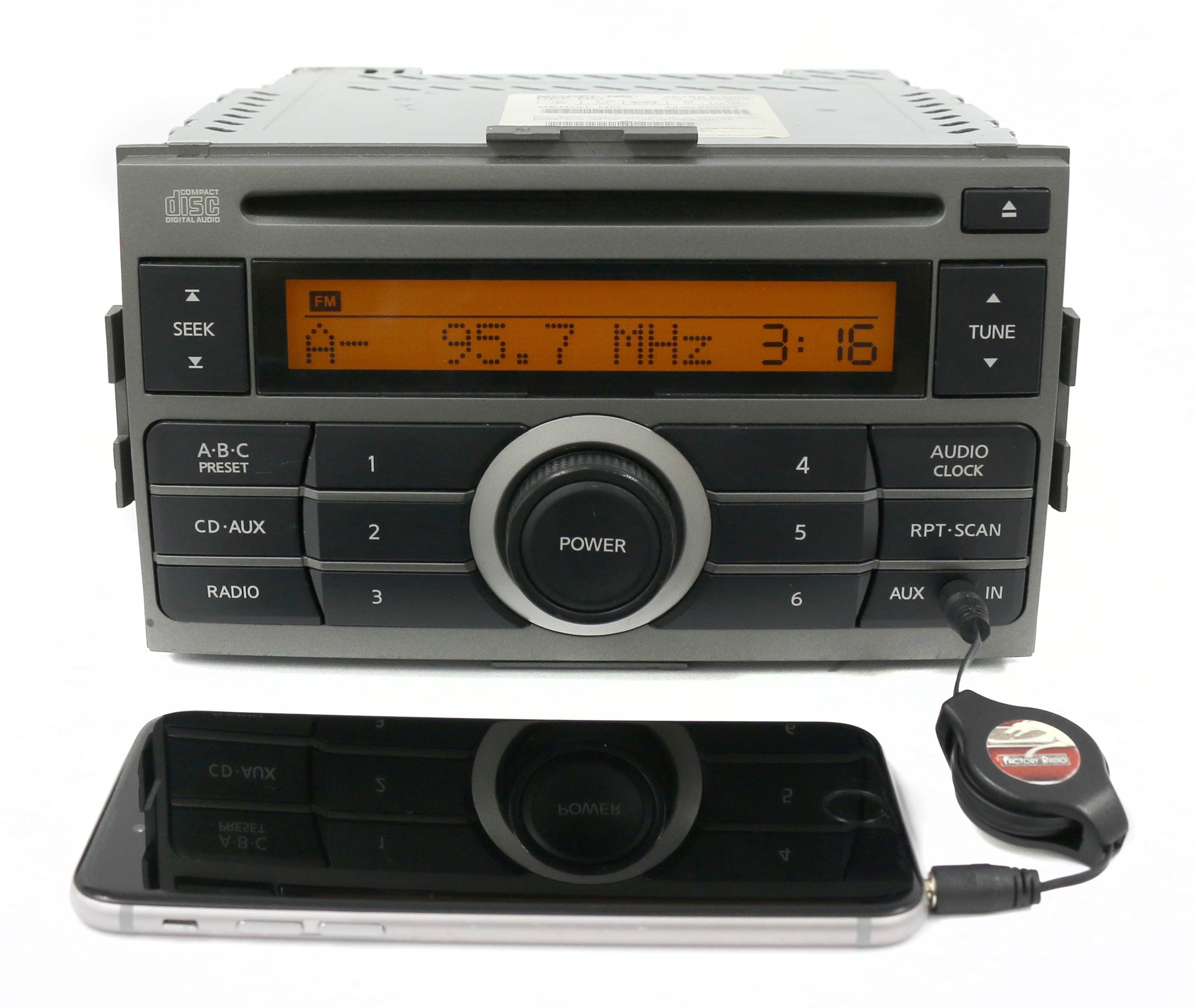 Restored 2007 2008 2009 OEM Nissan Sentra AM FM CD w Factory w Aux 28185ET000 (Refurbished)