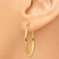 thumbnail image 3 of 14K Yellow Gold Earring Hoop Women'S 17 mm 2 Oval Polished, 3 of 4