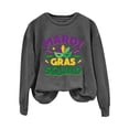 thumbnail image 4 of Tweang Mardi Gras Long Sleeve Shirt for Women Mardi Gras Tops for Women Cowl Neck Tops for Women Sweatshirt for Women Cute Cowgirl Outfits Half Zip Sweatshirt Women Yoga Shirts for Women Dark Gray L, 4 of 4