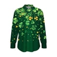 thumbnail image 5 of TaTaai Women St. Patrick's Day Long Sleeve Shirt Ladies Fashion Printed Round Neck Casual Top Lightweight Soft Polyester Blouse for Daily Party Work Vacation All Seasons Wear Gift, 5 of 5