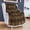 Brown, variant on Plush Flannel Sherpa Throw Blanket Chevron 50" x 60" Super Soft Micro Fleece Reversible TV Blanket for Couch Bed, Brown