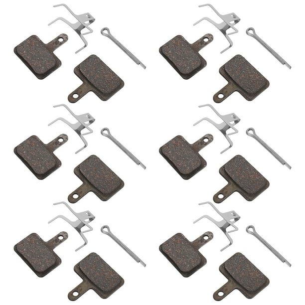 6 pares de pastillas de freno semimetálicas para bicicletas de montaña, carretera y eléctricas Pastillas de freno de repuesto