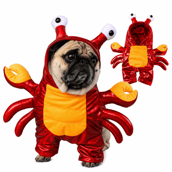 ELORIAH Dog Halloween Costumes,Whimsical Large Dog Halloween Costumes,Polyester Crab Transformation Costume Dog Halloween Costumes Boy,Style8,M