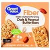 Great Value Fiber Bars Oats & Peanut Butter 5 Count