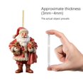 thumbnail image 6 of Christmas Santa Claus Ornaments Decoration Hanging Ornament, Hanging Ornaments Christmas Decor Holiday Party Gifts, Acrylic Hanging Holiday Ornament Christmas Tree, 6 of 6