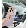 thumbnail image 5 of for Purple iPhone 15 Pro Max Case with Ring Holder Kickstand [with Magnetic] Soft TPU Bumper, Glitter Gold Electroplated Cover Full Camera Protective Phone Case for iPhone 15 Pro Max 2023, 5 of 13