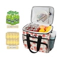 thumbnail image 2 of FORMRS Insulated Cooler Bag 24 Cans Capacity Soft Leakproof Lunch Box with Side Pockets, Apple Plaid Pattern, 2 of 7