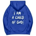 thumbnail image 5 of I Am A Child of God Hoodie Christian Sweatshirts for Women Faith Religious God Pullover Long Sleeve Tops with Pocket, 5 of 6
