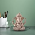 thumbnail image 4 of Estatua del dios hindú Ganapati Vinayaka de piedra arenisca Mini figura de elefante, Deidad y El 10x9x13cm, 4 of 9