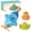 Blue, variant on Eespoir Kids Submarine Bath Toy, Pull Type Squirt Water Toys For Toddlers, Pool Beach Water Play Toys, For Boys Girls Bath Time Fun,White