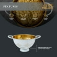 thumbnail image 4 of Thyme & Table Stainless Steel Colander, White & Gold, 4 of 6