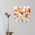 thumbnail image 3 of 10 Inch Wall Clock Battery Operated Square Clock for Office, Kitchen, Outdoor, Living Room,Abstract Watercolor Red Poppy Flower Painting In Blurs and Color Design, 3 of 4