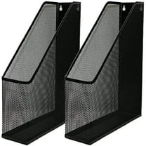 YBM Home Desk Magazine File Holder for Office Organization, Can Be Hanged / Wall Mounted 12x10x3, 2-Pack Black