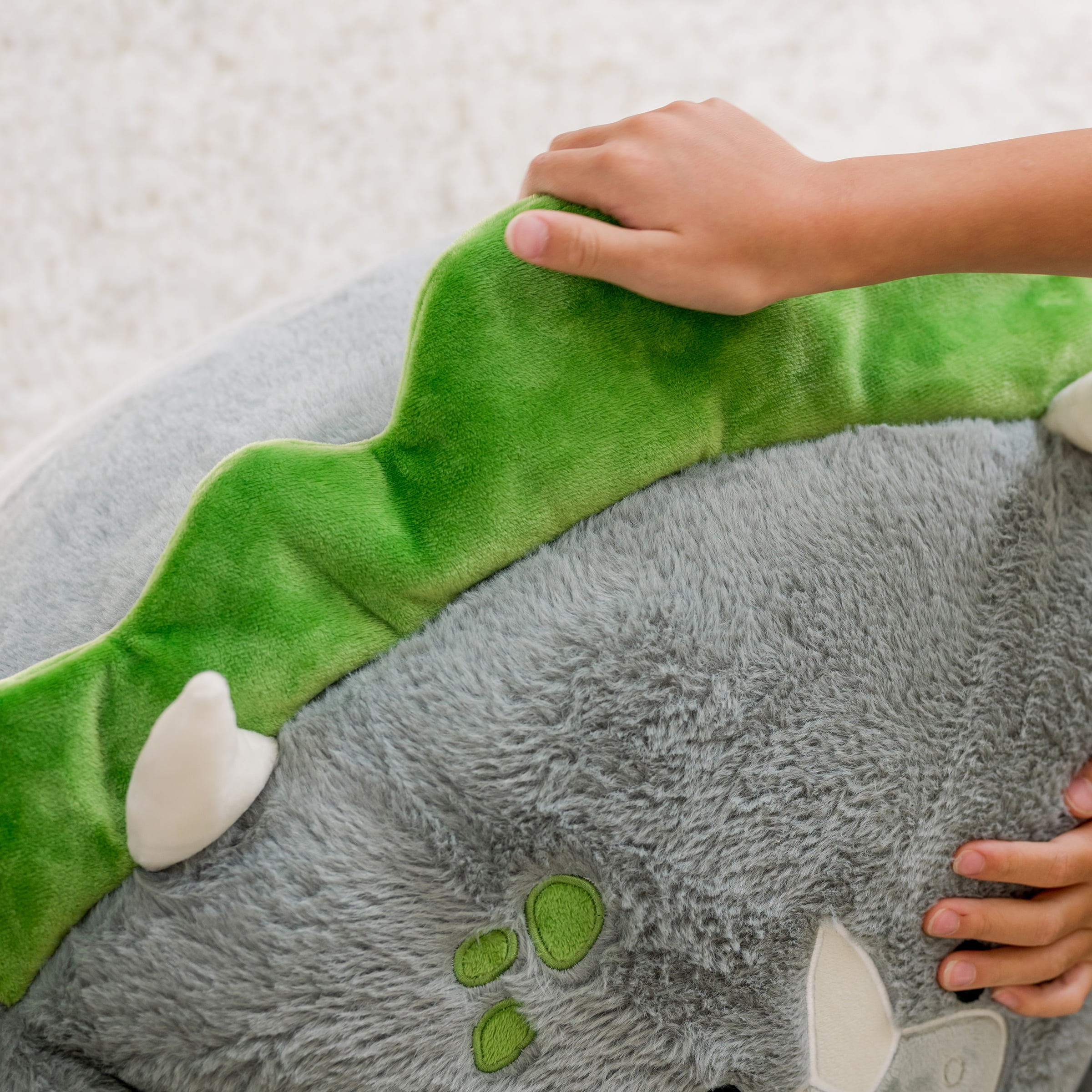 Dinosaur Stuffed Animal Storage - Double Sided Bean Bag Chairs for Kid –  WERNNSAI